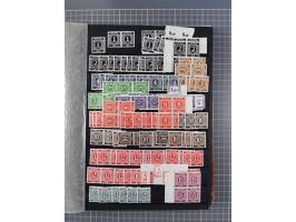 1945/48, Kontrollrat und Bizone, postfrische, ungebrauchte und gestempelte reichhaltige Partie in vier Steckbüchern, dabei me