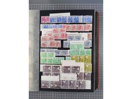 1945/48, Kontrollrat und Bizone, postfrische, ungebrauchte und gestempelte reichhaltige Partie in vier Steckbüchern, dabei me