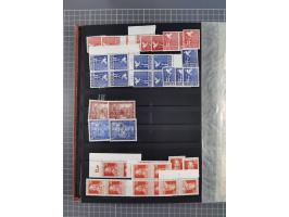 1945/48, Kontrollrat und Bizone, postfrische, ungebrauchte und gestempelte reichhaltige Partie in vier Steckbüchern, dabei me