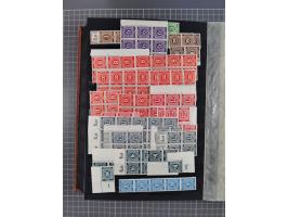1945/48, Kontrollrat und Bizone, postfrische, ungebrauchte und gestempelte reichhaltige Partie in vier Steckbüchern, dabei me