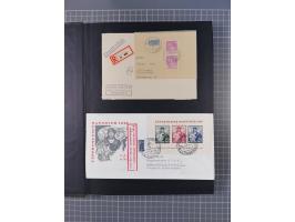 1945/48, Kontrollrat und Bizone, postfrische, ungebrauchte und gestempelte reichhaltige Partie in vier Steckbüchern, dabei me