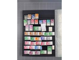 1945/48, Kontrollrat und Bizone, postfrische, ungebrauchte und gestempelte reichhaltige Partie in vier Steckbüchern, dabei me