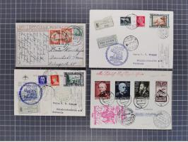 1912/38 (ca., interessante Partie, dabei über 100 Zeppelin-Belege, Karten mit 10 Pfg. und 20 Pfg. E.EL.P., Gute Zeppelin-Mark