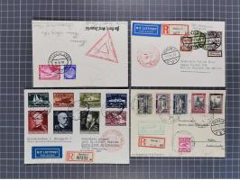 1912/38 (ca., interessante Partie, dabei über 100 Zeppelin-Belege, Karten mit 10 Pfg. und 20 Pfg. E.EL.P., Gute Zeppelin-Mark