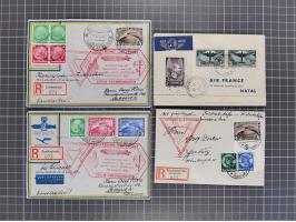 1912/38 (ca., interessante Partie, dabei über 100 Zeppelin-Belege, Karten mit 10 Pfg. und 20 Pfg. E.EL.P., Gute Zeppelin-Mark