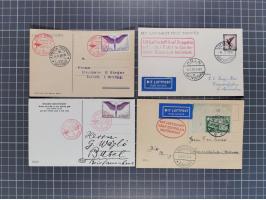 1912/38 (ca., interessante Partie, dabei über 100 Zeppelin-Belege, Karten mit 10 Pfg. und 20 Pfg. E.EL.P., Gute Zeppelin-Mark