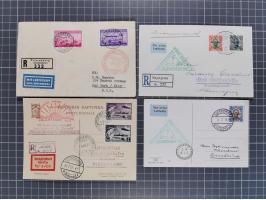 1912/38 (ca., interessante Partie, dabei über 100 Zeppelin-Belege, Karten mit 10 Pfg. und 20 Pfg. E.EL.P., Gute Zeppelin-Mark