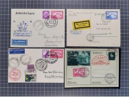 1912/38 (ca., interessante Partie, dabei über 100 Zeppelin-Belege, Karten mit 10 Pfg. und 20 Pfg. E.EL.P., Gute Zeppelin-Mark