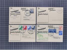 1912/38 (ca., interessante Partie, dabei über 100 Zeppelin-Belege, Karten mit 10 Pfg. und 20 Pfg. E.EL.P., Gute Zeppelin-Mark