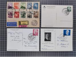 1912/38 (ca., interessante Partie, dabei über 100 Zeppelin-Belege, Karten mit 10 Pfg. und 20 Pfg. E.EL.P., Gute Zeppelin-Mark