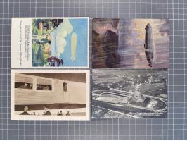 1912/38 (ca., interessante Partie, dabei über 100 Zeppelin-Belege, Karten mit 10 Pfg. und 20 Pfg. E.EL.P., Gute Zeppelin-Mark