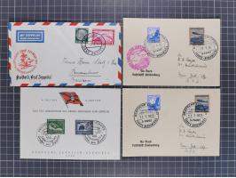 1912/38 (ca., interessante Partie, dabei über 100 Zeppelin-Belege, Karten mit 10 Pfg. und 20 Pfg. E.EL.P., Gute Zeppelin-Mark