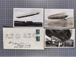 1912/38 (ca., interessante Partie, dabei über 100 Zeppelin-Belege, Karten mit 10 Pfg. und 20 Pfg. E.EL.P., Gute Zeppelin-Mark