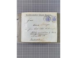 1897/1934, Sammlung “DSP LINIE BREMEN-LA PLATA” mit ca. 135 Briefen, Karten und GSK mit diversen Unterscheidungs-Buchstaben, 