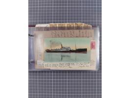 1897/1934, Sammlung “DSP LINIE BREMEN-LA PLATA” mit ca. 135 Briefen, Karten und GSK mit diversen Unterscheidungs-Buchstaben, 