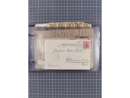 1897/1934, Sammlung “DSP LINIE BREMEN-LA PLATA” mit ca. 135 Briefen, Karten und GSK mit diversen Unterscheidungs-Buchstaben, 