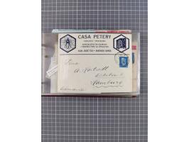 1897/1934, Sammlung “DSP LINIE BREMEN-LA PLATA” mit ca. 135 Briefen, Karten und GSK mit diversen Unterscheidungs-Buchstaben, 