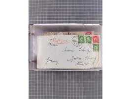 1923/35, Sammlung “DSP HAMBURG-AMERIKA-LINIE” (Segment-Stempel) mit ca. 35 Briefen, Karten und GSK, dabei drei Belege aus der