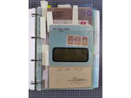 1923/35, kleine Sammlung “DSP mit Bezug zu Stettin mit Briefen, Karten und GSK, meist Sammlerpost mit u.a. violettem Stempel 