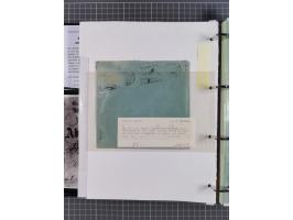 1923/35, kleine Sammlung “DSP mit Bezug zu Stettin mit Briefen, Karten und GSK, meist Sammlerpost mit u.a. violettem Stempel 