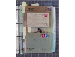 1923/35, kleine Sammlung “DSP mit Bezug zu Stettin mit Briefen, Karten und GSK, meist Sammlerpost mit u.a. violettem Stempel 