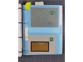 1923/35, kleine Sammlung “DSP mit Bezug zu Stettin mit Briefen, Karten und GSK, meist Sammlerpost mit u.a. violettem Stempel 