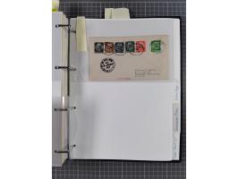 1923/35, kleine Sammlung “DSP mit Bezug zu Stettin mit Briefen, Karten und GSK, meist Sammlerpost mit u.a. violettem Stempel 