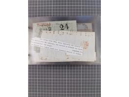 1846/77, 40 Briefe von bzw. in die USA mit Transit über Bremen bzw. nach Bremen adressiert, dabei viele verschiedene Tax- und