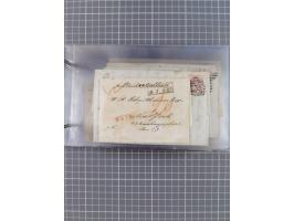 1846/77, 40 Briefe von bzw. in die USA mit Transit über Bremen bzw. nach Bremen adressiert, dabei viele verschiedene Tax- und