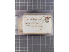 1846/77, 40 Briefe von bzw. in die USA mit Transit über Bremen bzw. nach Bremen adressiert, dabei viele verschiedene Tax- und