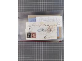 1846/77, 40 Briefe von bzw. in die USA mit Transit über Bremen bzw. nach Bremen adressiert, dabei viele verschiedene Tax- und