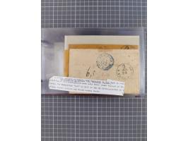 1846/77, 40 Briefe von bzw. in die USA mit Transit über Bremen bzw. nach Bremen adressiert, dabei viele verschiedene Tax- und