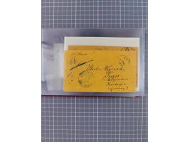 1846/77, 40 Briefe von bzw. in die USA mit Transit über Bremen bzw. nach Bremen adressiert, dabei viele verschiedene Tax- und