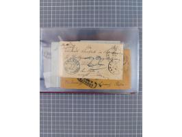 1846/77, 40 Briefe von bzw. in die USA mit Transit über Bremen bzw. nach Bremen adressiert, dabei viele verschiedene Tax- und