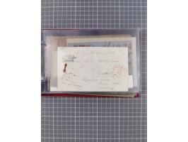 1846/77, 40 Briefe von bzw. in die USA mit Transit über Bremen bzw. nach Bremen adressiert, dabei viele verschiedene Tax- und