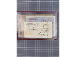 1846/77, 40 Briefe von bzw. in die USA mit Transit über Bremen bzw. nach Bremen adressiert, dabei viele verschiedene Tax- und