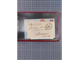 1846/77, 40 Briefe von bzw. in die USA mit Transit über Bremen bzw. nach Bremen adressiert, dabei viele verschiedene Tax- und