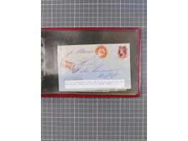 1846/77, 40 Briefe von bzw. in die USA mit Transit über Bremen bzw. nach Bremen adressiert, dabei viele verschiedene Tax- und