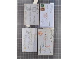 1859/1879, kleine Sammlung mit 26 Briefen von Hamburg bzw. im Transit sowie in den USA, dabei bessere Tax- Stempel, frankiert