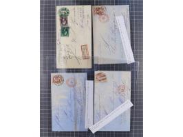 1859/1879, kleine Sammlung mit 26 Briefen von Hamburg bzw. im Transit sowie in den USA, dabei bessere Tax- Stempel, frankiert