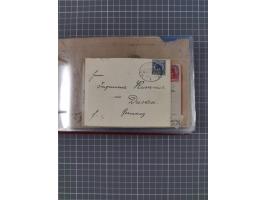 1891/1925, Sammlung “DASP BREMEN-NEW YORK I.-X.” mit ca. 50 Briefen, Karten und GSK, dabei zwei Postkarten mit L1 “Missent to