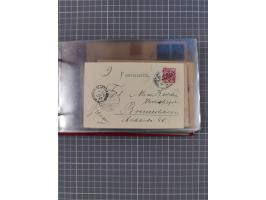 1891/1925, Sammlung “DASP BREMEN-NEW YORK I.-X.” mit ca. 50 Briefen, Karten und GSK, dabei zwei Postkarten mit L1 “Missent to