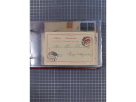 1891/1925, Sammlung “DASP BREMEN-NEW YORK I.-X.” mit ca. 50 Briefen, Karten und GSK, dabei zwei Postkarten mit L1 “Missent to