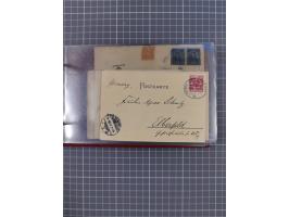 1891/1925, Sammlung “DASP BREMEN-NEW YORK I.-X.” mit ca. 50 Briefen, Karten und GSK, dabei zwei Postkarten mit L1 “Missent to