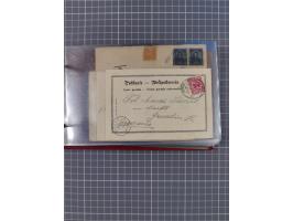 1891/1925, Sammlung “DASP BREMEN-NEW YORK I.-X.” mit ca. 50 Briefen, Karten und GSK, dabei zwei Postkarten mit L1 “Missent to