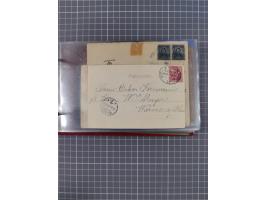 1891/1925, Sammlung “DASP BREMEN-NEW YORK I.-X.” mit ca. 50 Briefen, Karten und GSK, dabei zwei Postkarten mit L1 “Missent to