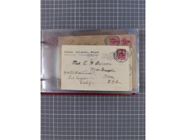 1891/1925, Sammlung “DASP BREMEN-NEW YORK I.-X.” mit ca. 50 Briefen, Karten und GSK, dabei zwei Postkarten mit L1 “Missent to