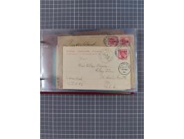 1891/1925, Sammlung “DASP BREMEN-NEW YORK I.-X.” mit ca. 50 Briefen, Karten und GSK, dabei zwei Postkarten mit L1 “Missent to