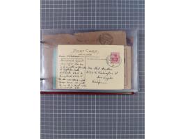 1891/1925, Sammlung “DASP BREMEN-NEW YORK I.-X.” mit ca. 50 Briefen, Karten und GSK, dabei zwei Postkarten mit L1 “Missent to