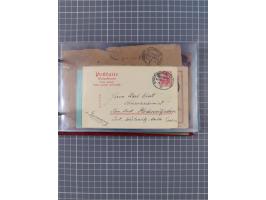 1891/1925, Sammlung “DASP BREMEN-NEW YORK I.-X.” mit ca. 50 Briefen, Karten und GSK, dabei zwei Postkarten mit L1 “Missent to